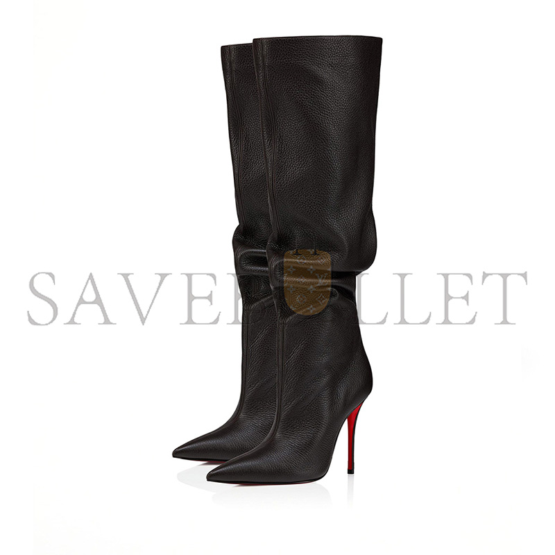 CHRISTIAN LOUBOUTIN ZEPENDRIS LEATHER KNEE-HIGH BOOTS